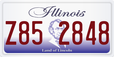 IL license plate Z852848