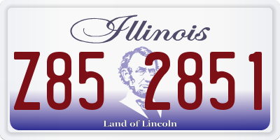 IL license plate Z852851