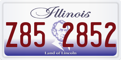 IL license plate Z852852