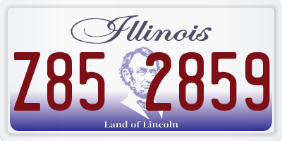 IL license plate Z852859