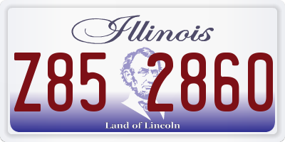 IL license plate Z852860