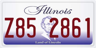 IL license plate Z852861