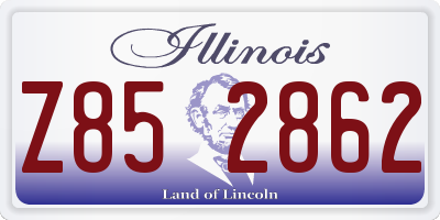 IL license plate Z852862