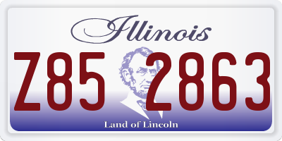 IL license plate Z852863