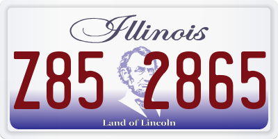 IL license plate Z852865