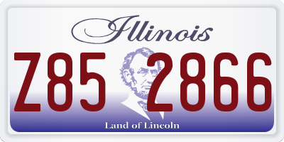 IL license plate Z852866