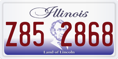 IL license plate Z852868