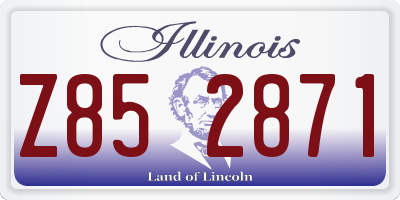 IL license plate Z852871