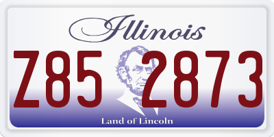 IL license plate Z852873