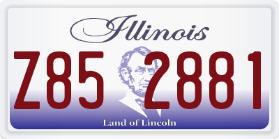 IL license plate Z852881