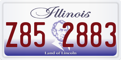 IL license plate Z852883