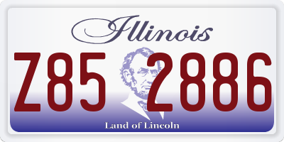 IL license plate Z852886