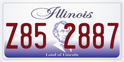 IL license plate Z852887