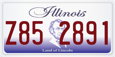IL license plate Z852891