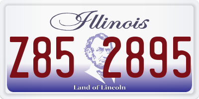 IL license plate Z852895