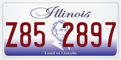 IL license plate Z852897