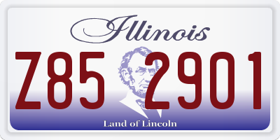 IL license plate Z852901