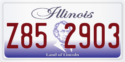 IL license plate Z852903