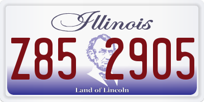 IL license plate Z852905