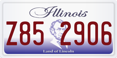 IL license plate Z852906