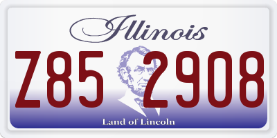 IL license plate Z852908
