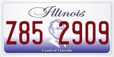 IL license plate Z852909