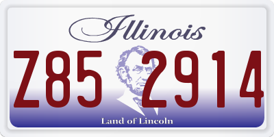 IL license plate Z852914