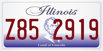 IL license plate Z852919