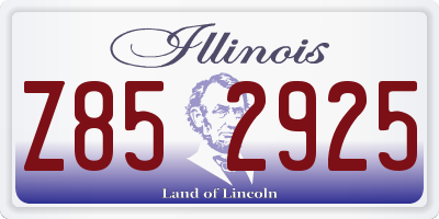 IL license plate Z852925