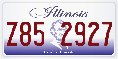 IL license plate Z852927