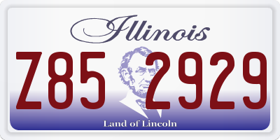 IL license plate Z852929