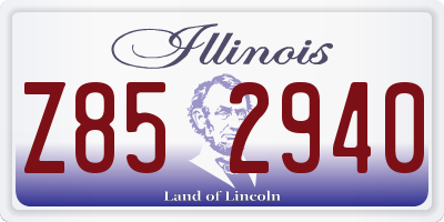 IL license plate Z852940