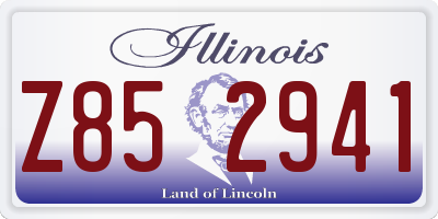 IL license plate Z852941