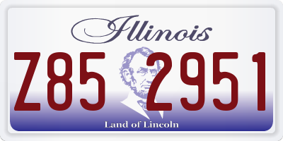 IL license plate Z852951