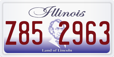 IL license plate Z852963