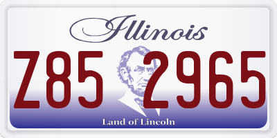 IL license plate Z852965