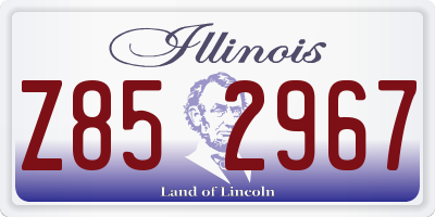 IL license plate Z852967