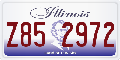 IL license plate Z852972