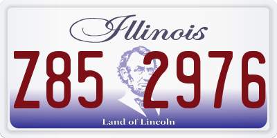 IL license plate Z852976