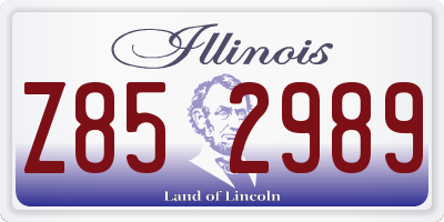 IL license plate Z852989