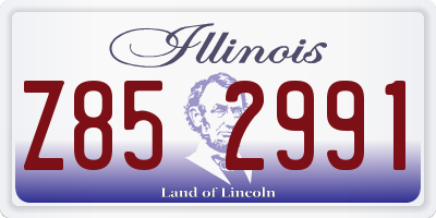 IL license plate Z852991