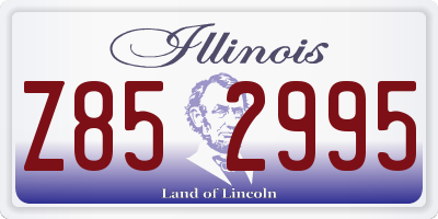 IL license plate Z852995