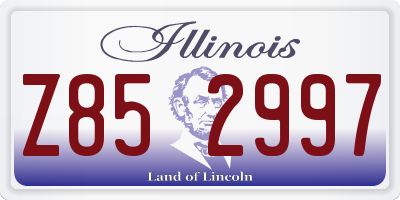 IL license plate Z852997