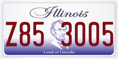 IL license plate Z853005