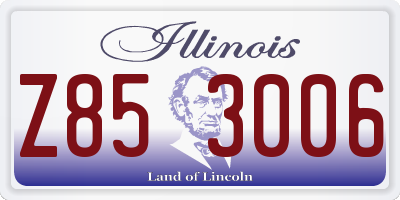 IL license plate Z853006
