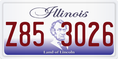IL license plate Z853026