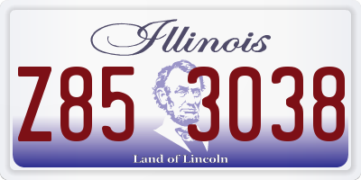 IL license plate Z853038
