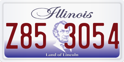 IL license plate Z853054