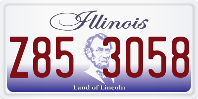 IL license plate Z853058