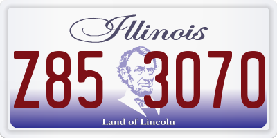 IL license plate Z853070